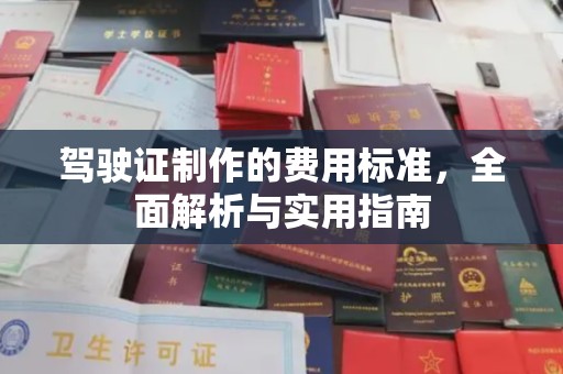 漯河驾驶证制作的费用标准，全面解析与实用指南